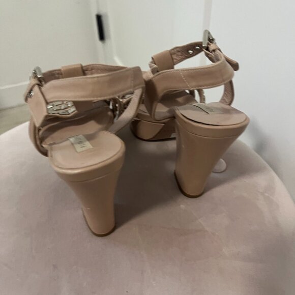 Pura Lopez Studded Block Heels Size 35 - Picture 8 of 9